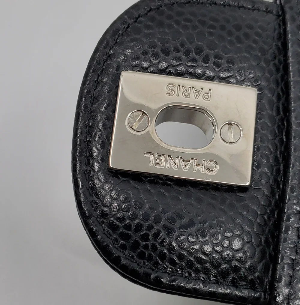 Chanel Medium Double Flap Classic Cavier - Picture 13 of 16